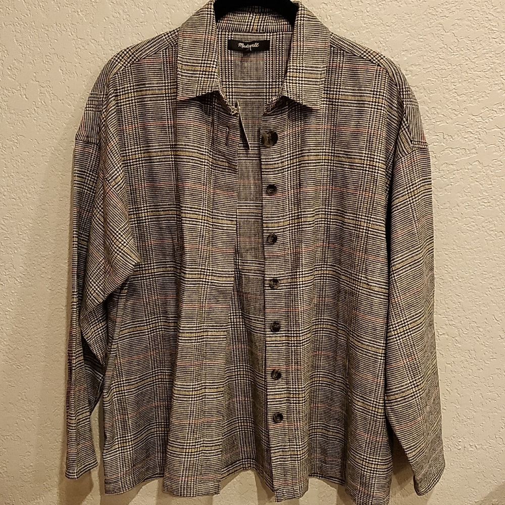 NWT Madewell Bromley button-front flannel